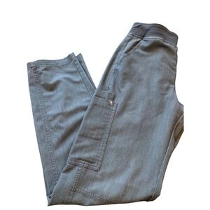 FIGS Technical Collection Scrub Pants Cargo Pockets Grey Size S